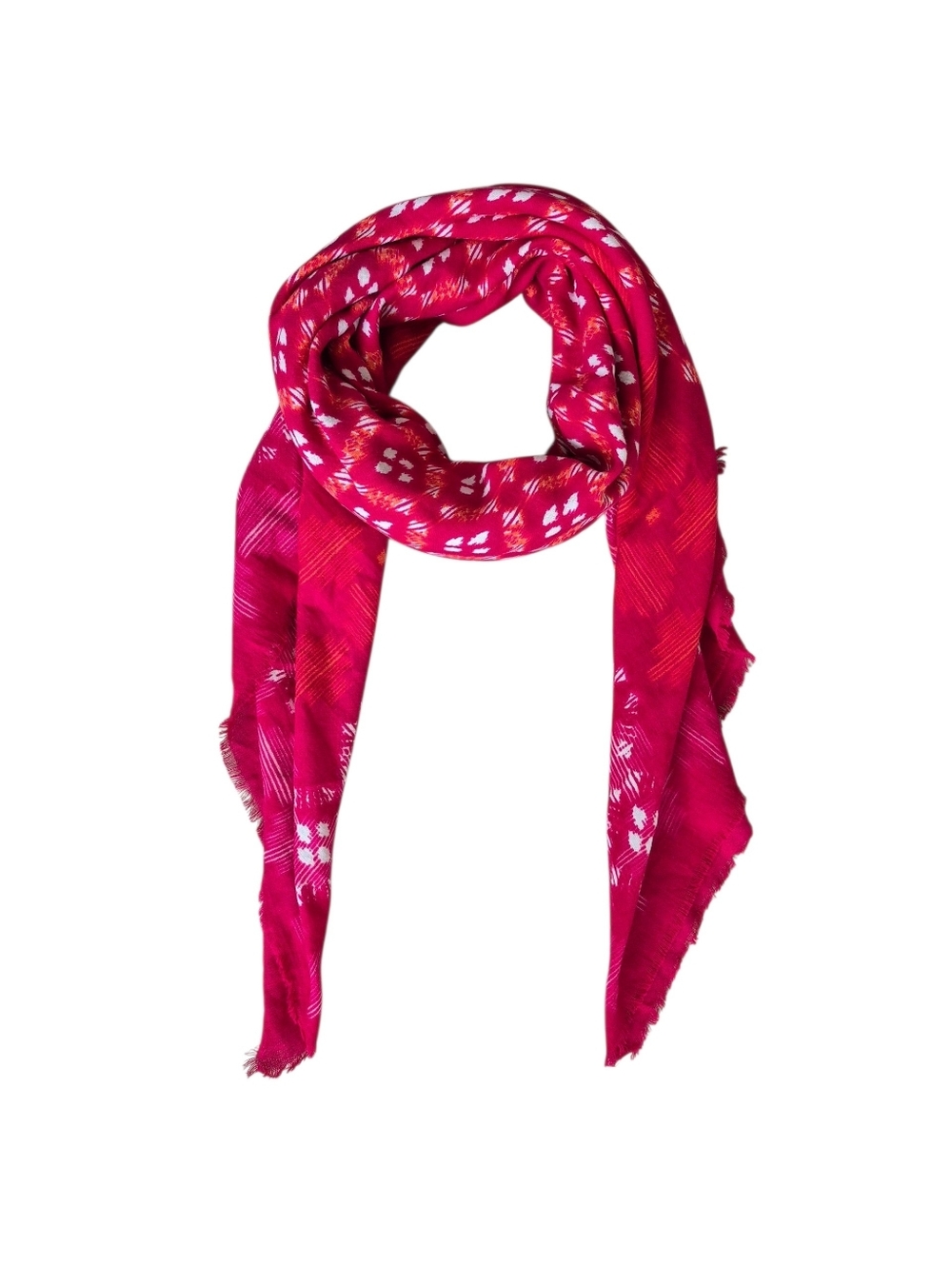 Eddie Bauer Large Cotton Scarf Fuchsia Pink
